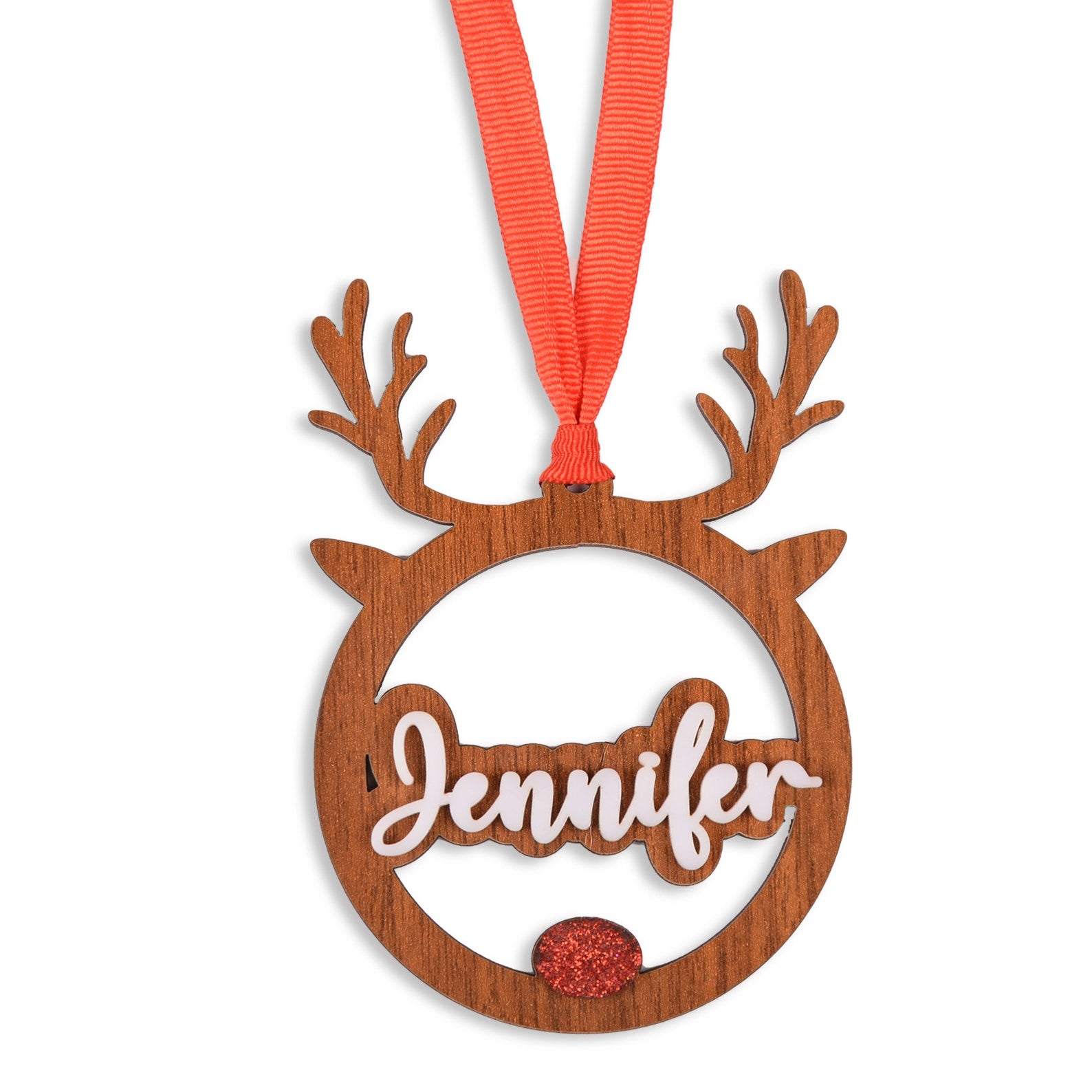 Personalized Christmas Deer Ornament