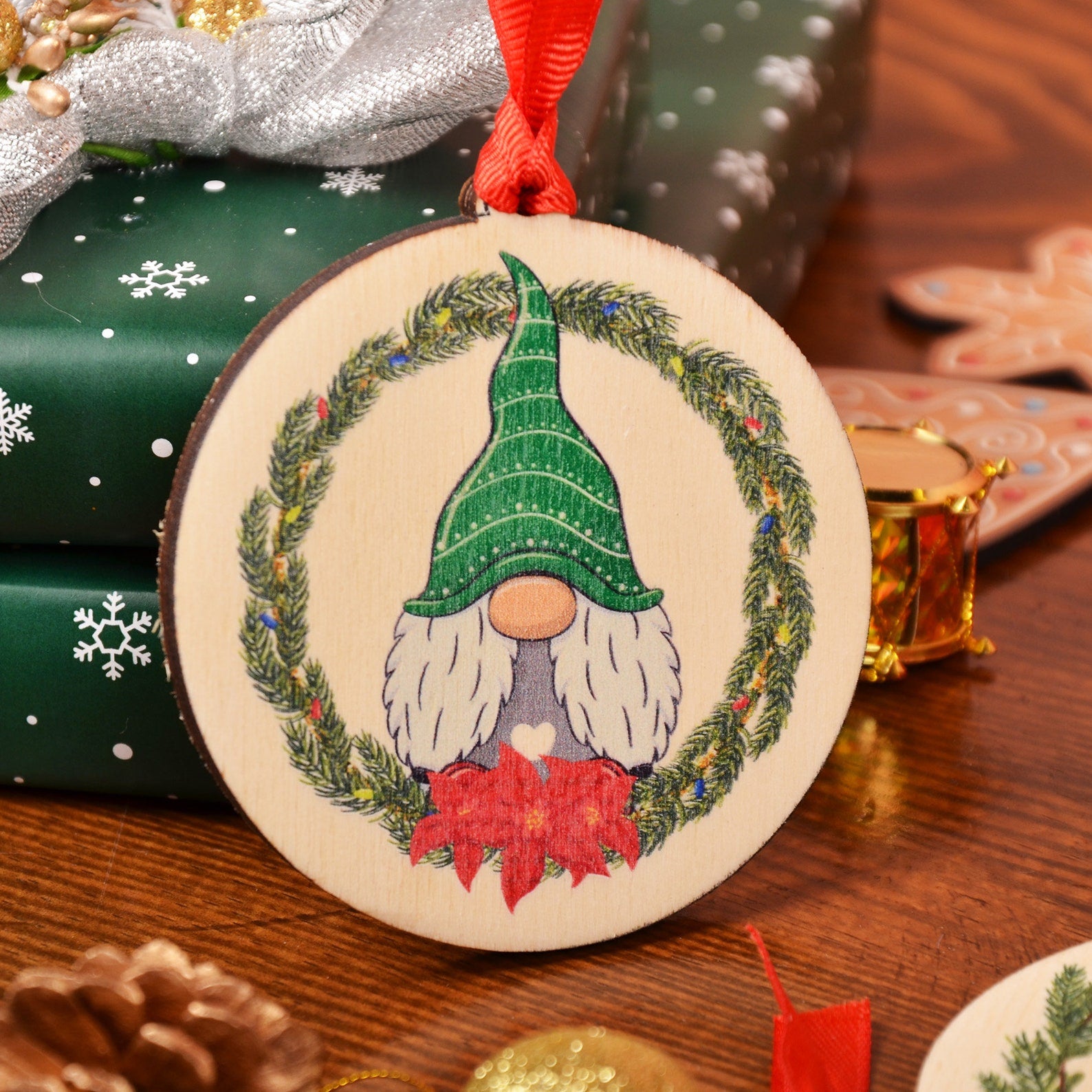 Gnome Christmas Ornaments 4 pieces