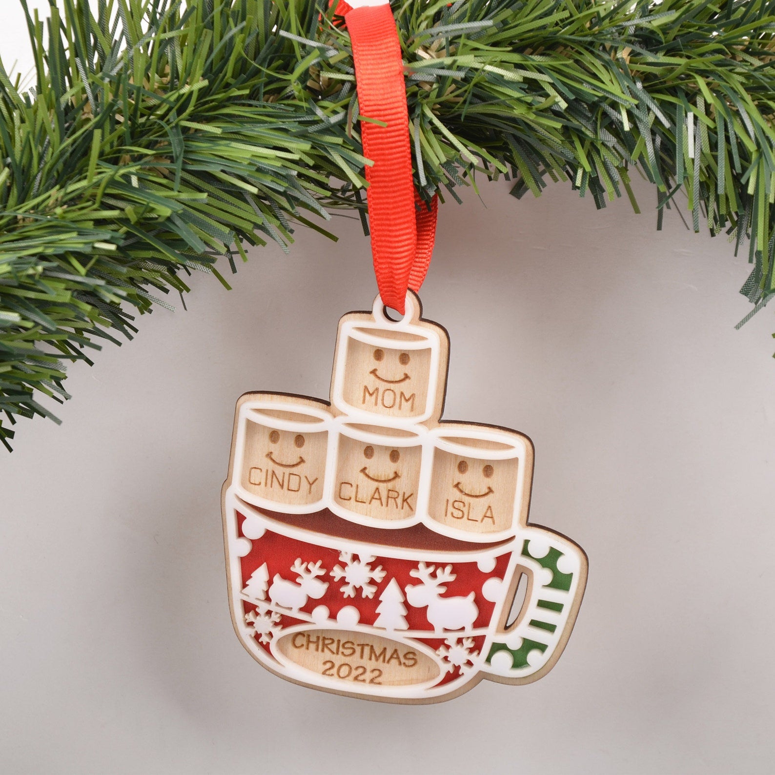 Personalized Marshmallows Christmas Ornament