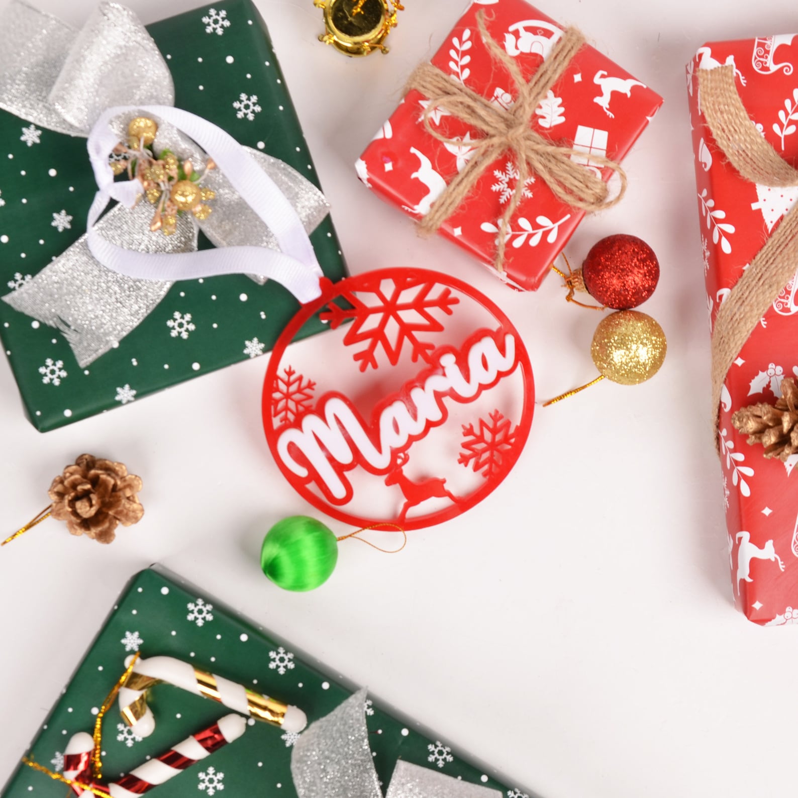 Personalized Plexiglass Name Christmas Ornament