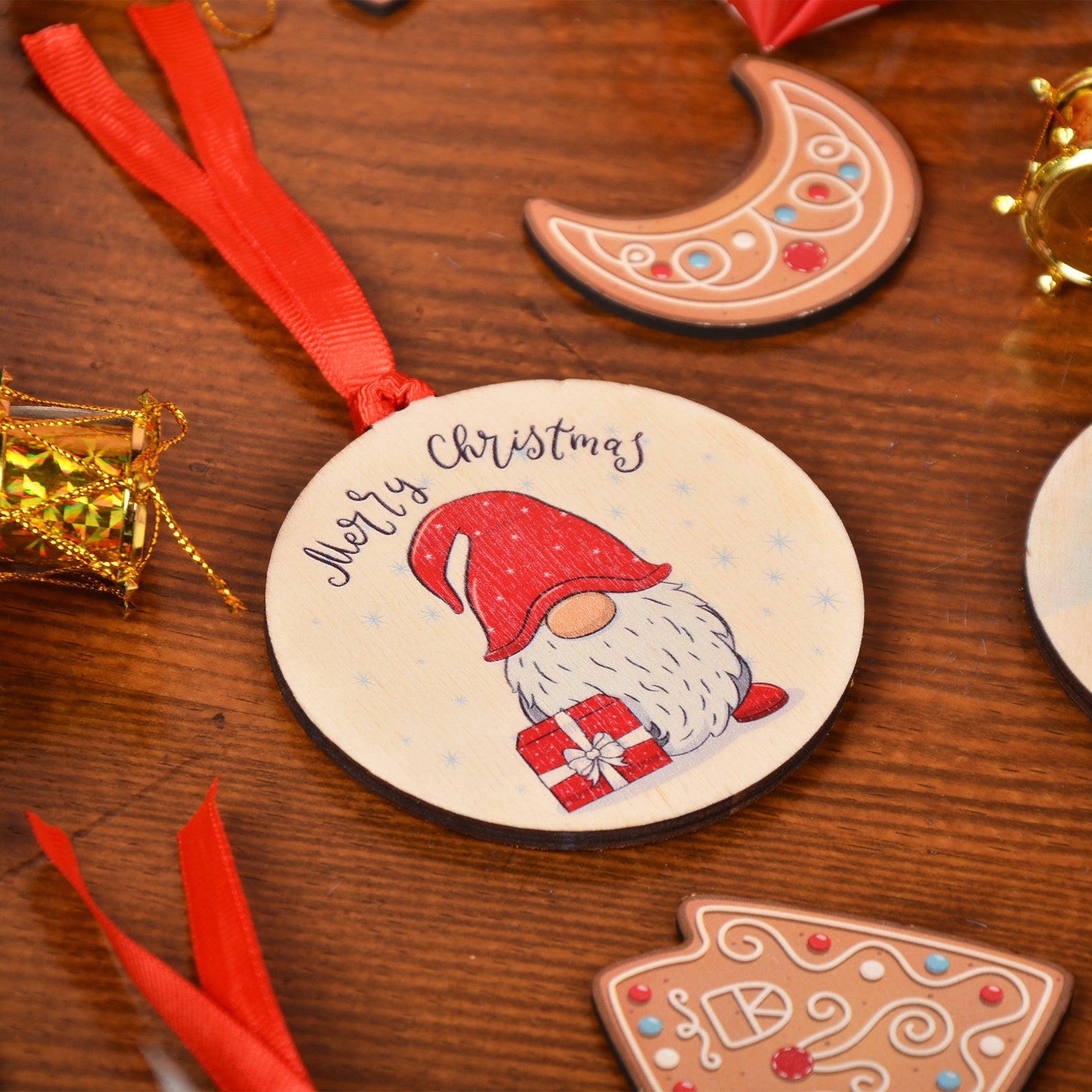 Gnome Christmas Ornaments 4 pieces