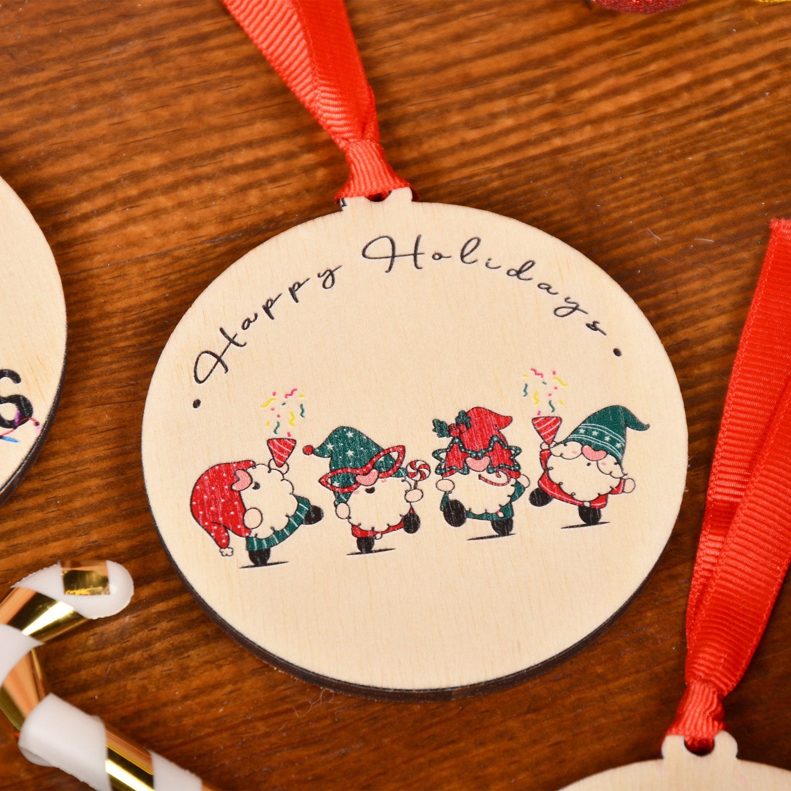 Gnome Christmas Ornaments 4 pieces