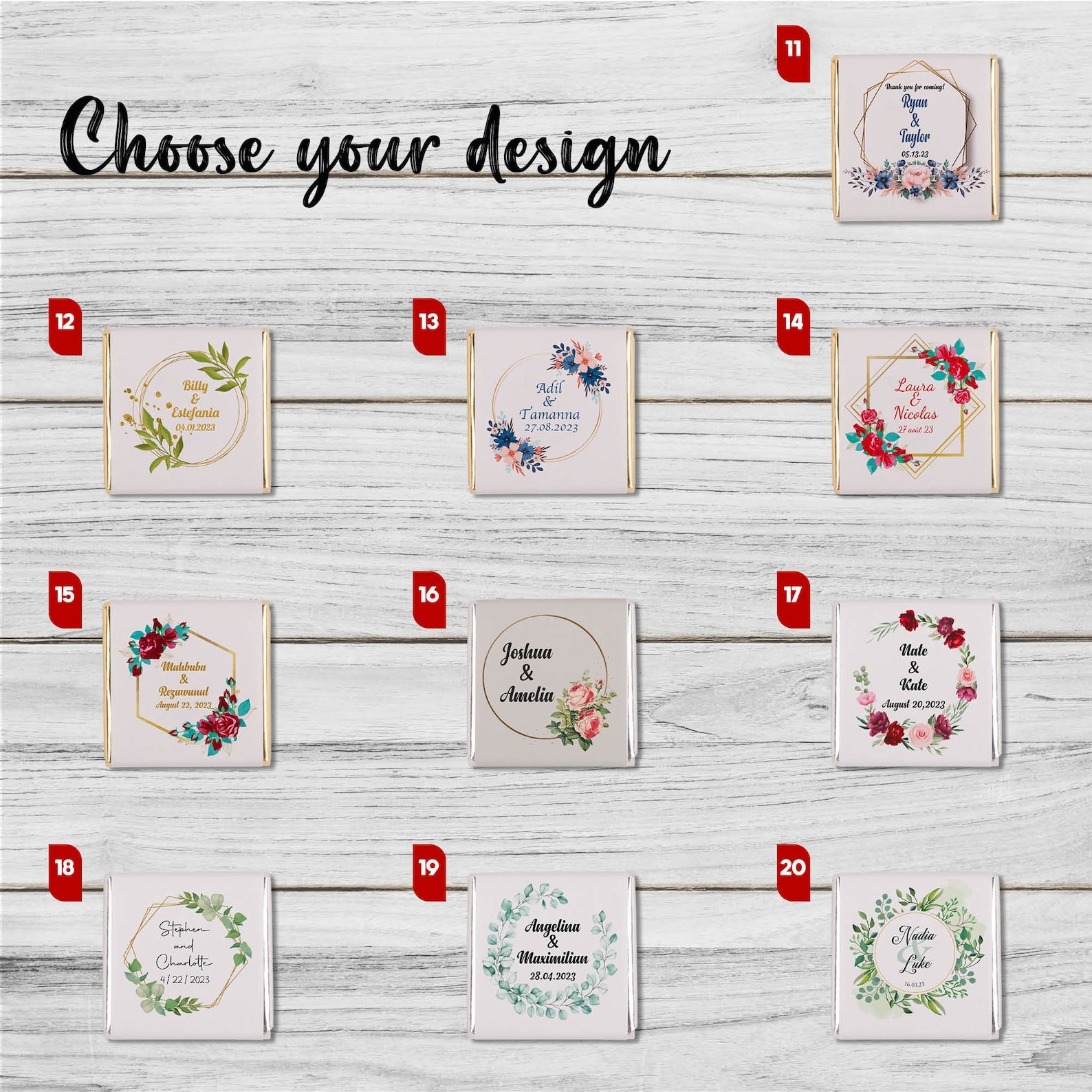 Personalized Wedding Chocolate