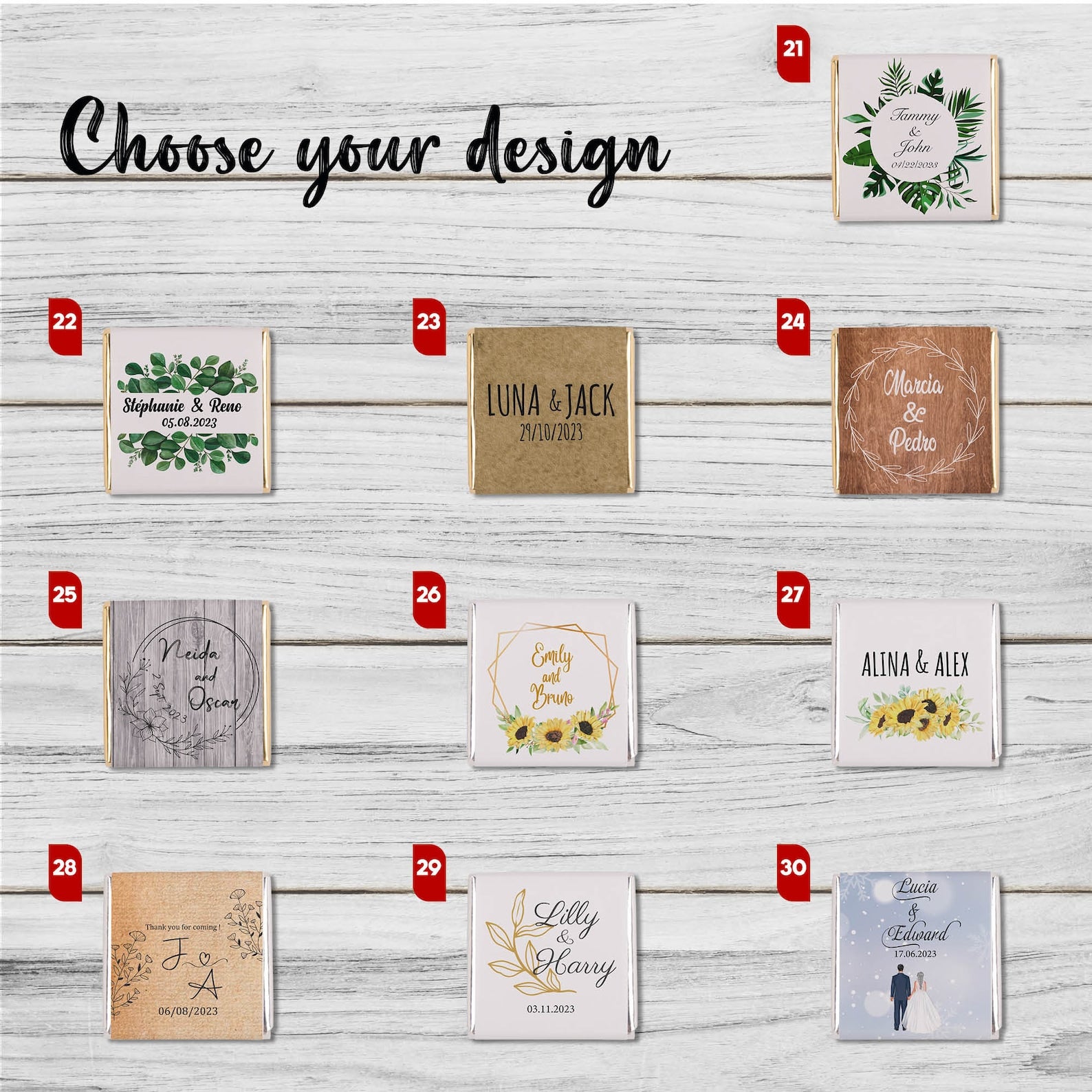 Personalized Wedding Chocolate