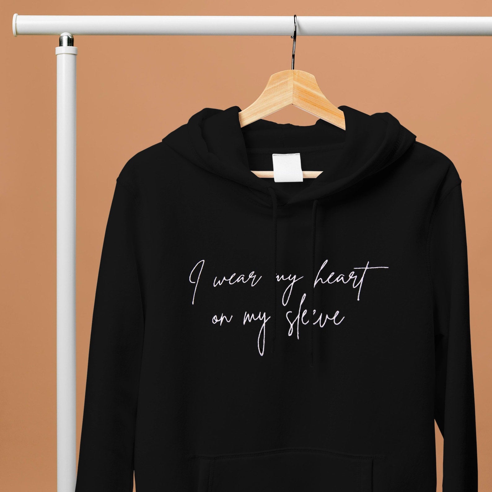 Personalized Embroidered I Wear My Heart On My Sleeve Sweatshirt with Kids Names on Sleeve