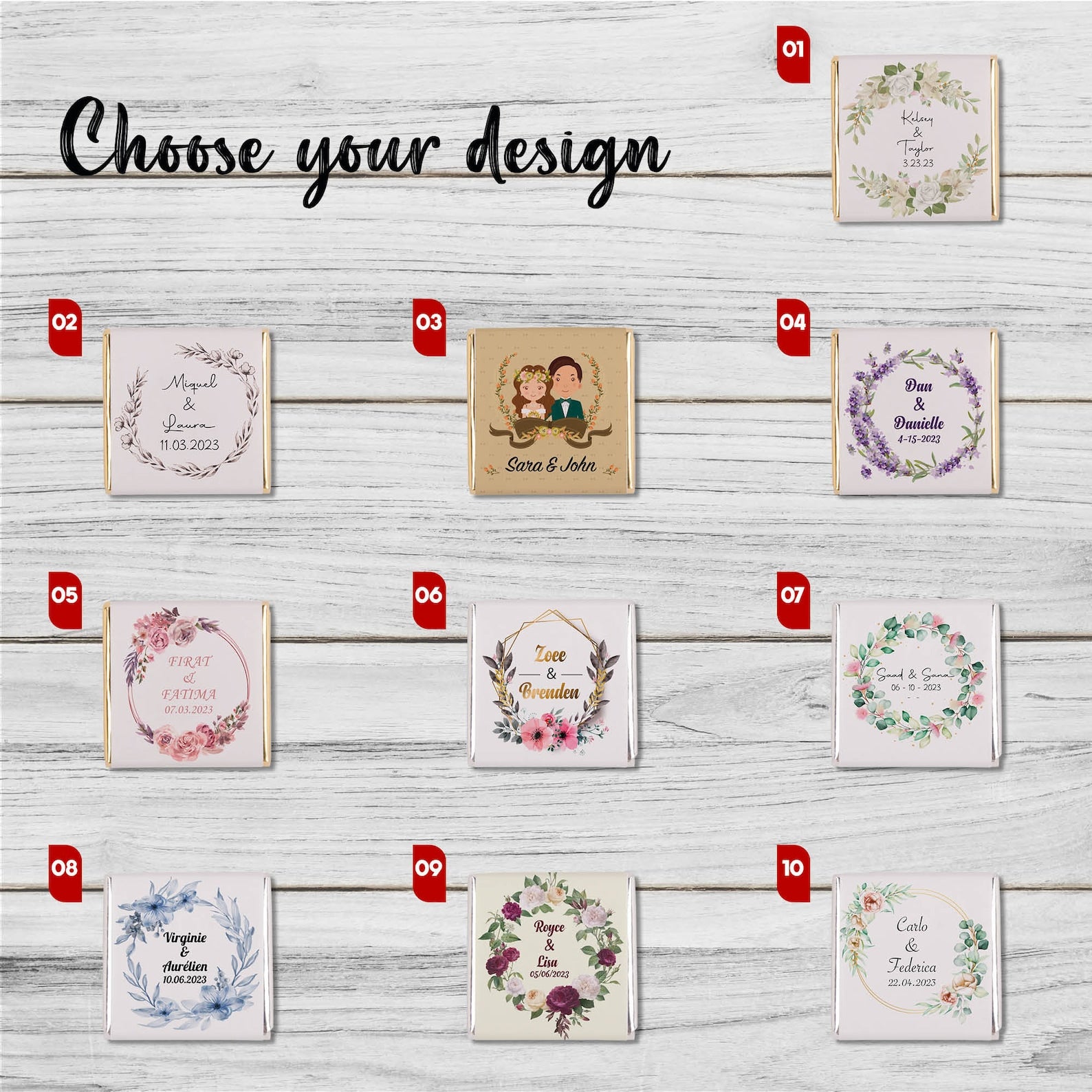 Personalized Wedding Chocolate