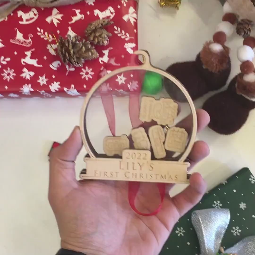 Newborn Birth Stats Ornament | 2023 Baby's First Christmas Personalized Ornament