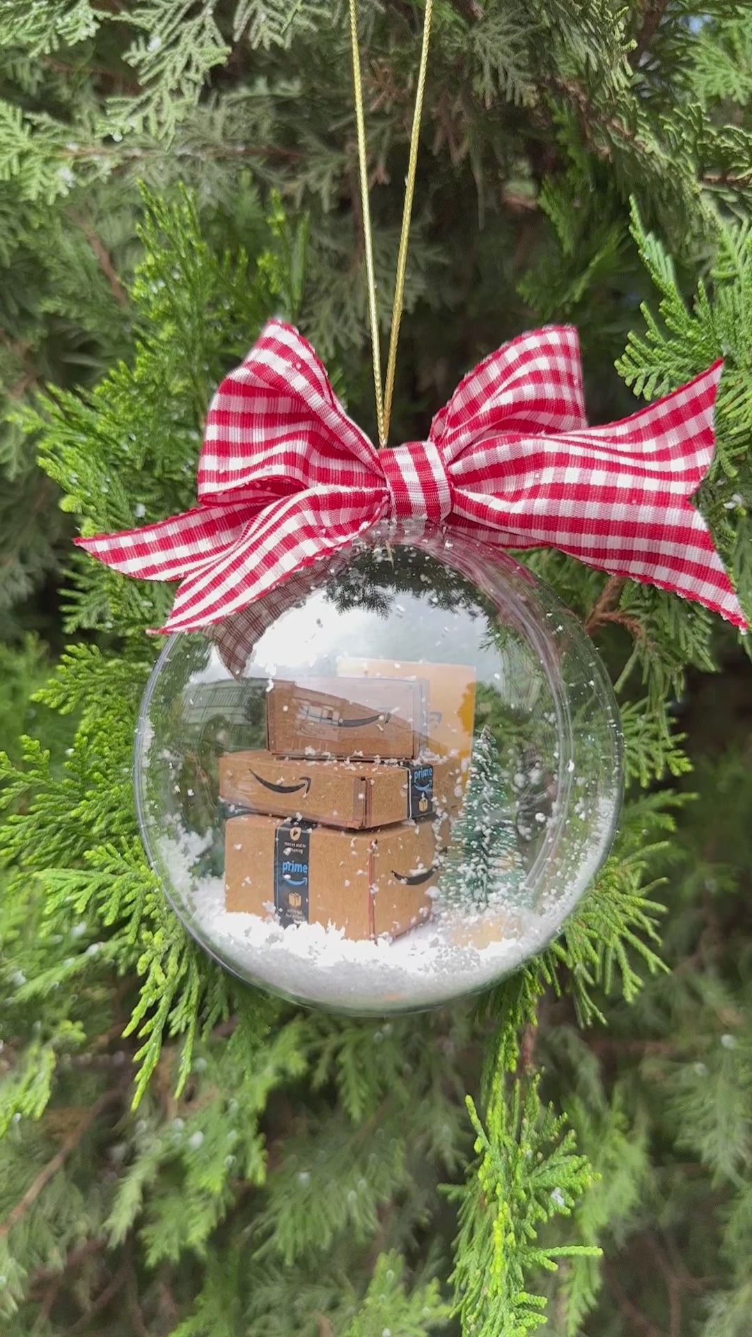 Amazon Shopping Lover Ornament, Mini Shopping Boxes Ornament 