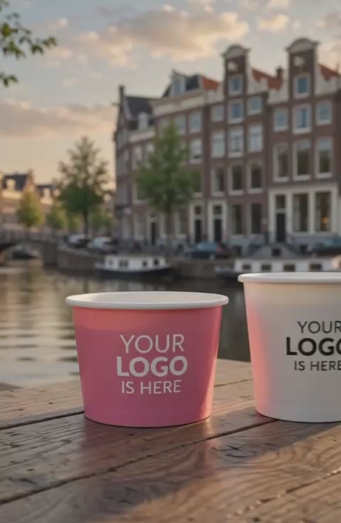 Custom Printed Ice Cream Cups | 100cc, 200cc, 230cc | Personalized Logo Ice Cream Bowls