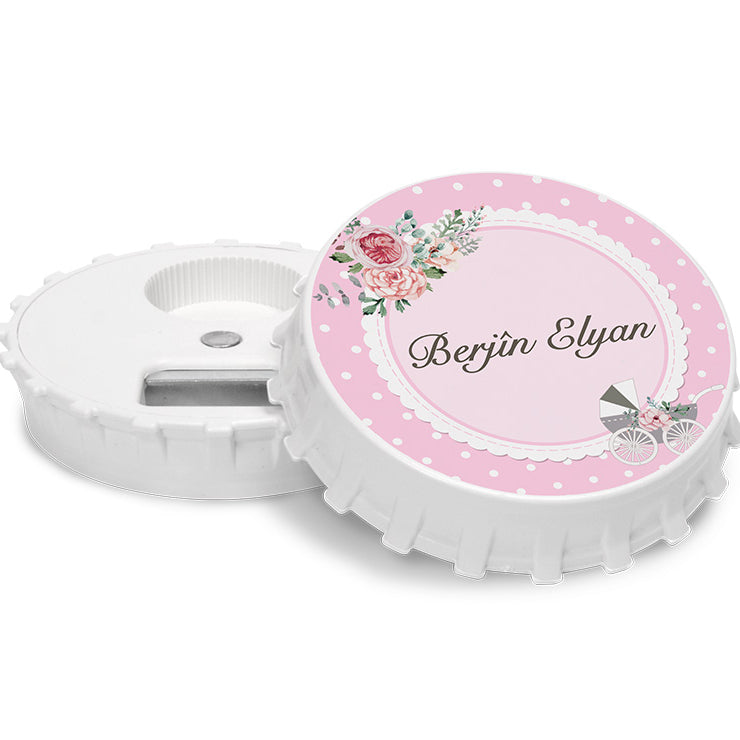 Baby Girl Round Magnet & Bottle Opener ( 20 pcs )