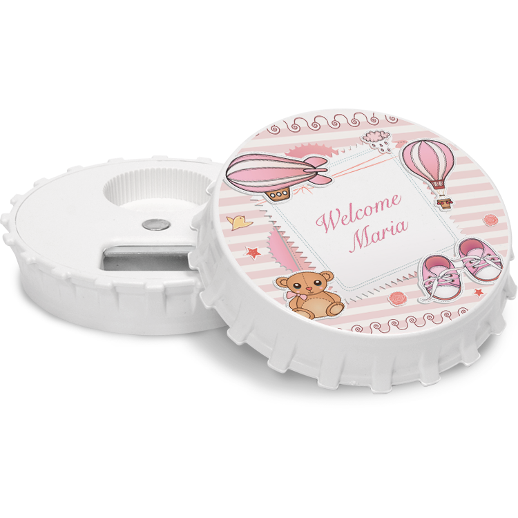 Baby Girl Round Magnet & Bottle Opener ( 20 pcs )